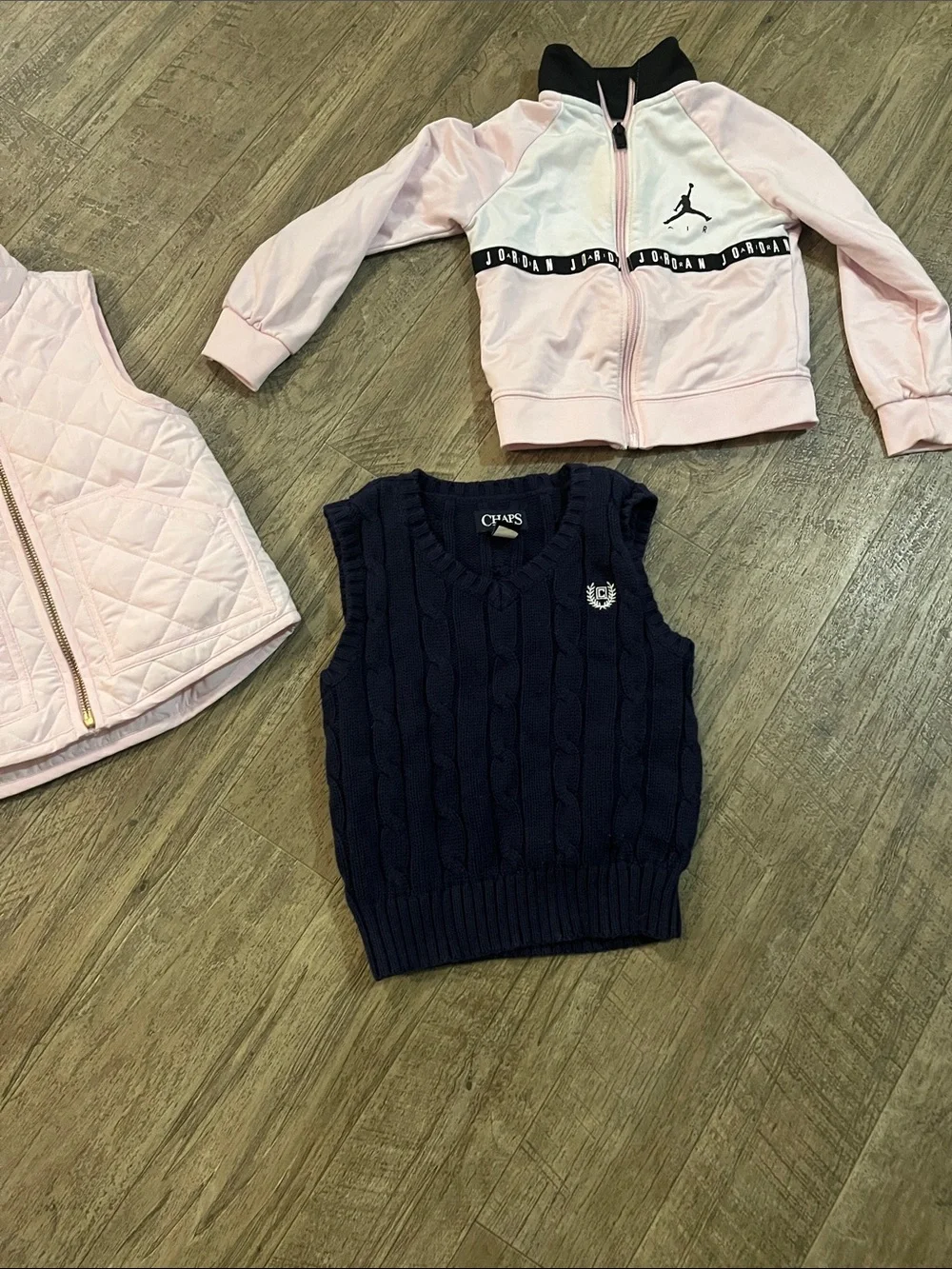 3 items bundle Jordan Girls Light Pink and Black Zip-Up Track Jacket